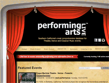 Tablet Screenshot of performingartslive.com